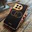 Vaku ® OnePlus Skylar Series Leather Stitched Gold Electroplated Soft TPU Back Cover