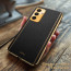 Vaku ® Samsung Galaxy A15 5G Luxemberg Leather Pattern Gold Electroplated Soft TPU Back Cover