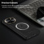 Vaku ® Vivo T3x 5G Astrid Luxury PU Leather Electroplated Magnetic Magsafe Shockproof Bumper Protective Back Cover