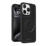 Vaku ® Apple iPhone 15 Pro Max Maxtron Leather Stitched Magnetic Magsafe Non-Slip Grip Shockproof Back Cover