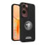 Vaku ® Vivo Y18 Regal Shield Metal Lion Engraved Leather Protective Back Cover
