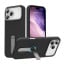 Vaku Luxos ® Apple iPhone 17 Pro Zayro Magpro Leather Scratch Resistant Military-Grade Case With Alloy Metal Stand Shockproof Protective Back Cover