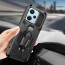Vaku ® Xiaomi Redmi Note 12 Pro Vanguard Military Grade Armor Case with Metal Belt Clip Kickstand Back Cover