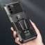 Vaku ® Vivo V27 5G Vanguard Military Grade Armor Case with Metal Belt Clip Kickstand Back Cover