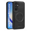 Vaku ® Samsung Galaxy A34 5G Maxtron Leather Stitched Magnetic Magsafe Non-Slip Grip Shockproof Back Cover