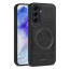 Vaku ® Samsung Galaxy A55 5G Maxtron Leather Stitched Magnetic Magsafe Non-Slip Grip Shockproof Back Cover