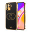 Vaku ® Oppo F19 Pro Skylar Leather Pattern Gold Electroplated Soft TPU Back Cover
