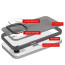 Vaku ® Samsung Galaxy S24 Plus Rime Frosted Translucent Camera Protector Case with Built-in Stash Stand Back Cover