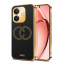 Vaku ® Oppo A3X 5G Skylar Leather Pattern Gold Electroplated Soft TPU Back Cover