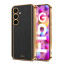 Vaku ® Samsung Galaxy F15 5G Luxemberg Leather Pattern Gold Electroplated Soft TPU Back Cover