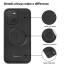 Vaku ® Vivo V25 5G Maxtron Leather Stitched Magnetic Magsafe Non-Slip Grip Shockproof Back Cover