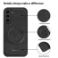 Vaku ® Samsung Galaxy S23 Maxtron Leather Stitched Magnetic Magsafe Non-Slip Grip Shockproof Back Cover