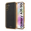 Vaku ® Samsung Galaxy A35 5G Luxemberg Leather Pattern Gold Electroplated Soft TPU Back Cover