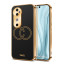 Vaku ® Vivo V40 5G Skylar Leather Pattern Gold Electroplated Soft TPU Back Cover