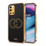 Vaku ® OnePlus 9R Skylar Leather Pattern Gold Electroplated Soft TPU Back Cover