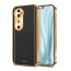 Vaku ® Vivo V40 5G Luxemberg Leather Pattern Gold Electroplated Soft TPU Back Cover