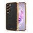 Vaku ® Vivo Y100 4G Luxemberg Leather Pattern Gold Electroplated Soft TPU Back Cover