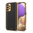 Vaku ® Samsung Galaxy A32 5G Luxemberg Series Leather Stitched Gold Electroplated Soft TPU Back Cover
