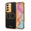 Vaku ® Vivo Y100 4G Skylar Leather Pattern Gold Electroplated Soft TPU Back Cover