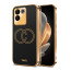 Vaku ® Vivo T2 Pro 5G Skylar Leather Pattern Gold Electroplated Soft TPU Back Cover