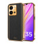 Vaku ® Vivo Y35 4G Luxemberg Leather Pattern Gold Electroplated Soft TPU Back Cover