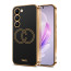 Vaku ® Vivo Y200e 5G Skylar Leather Pattern Gold Electroplated Soft TPU Back Cover