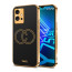 Vaku ® Vivo Y75 5G Skylar Leather Pattern Gold Electroplated Soft TPU Back Cover