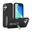 Vaku Luxos ® Apple iPhone 17 Zayro Magpro Leather Scratch Resistant Military-Grade Case With Alloy Metal Stand Shockproof Protective Back Cover