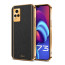 Vaku ® Vivo Y73 Luxemberg Series Leather Stitched Gold Electroplated Soft TPU Back Cover