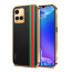 Vaku ® Vivo Y21T Felix Line Leather Stitched Gold Electroplated Soft TPU Back Cover Case
