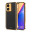 Vaku ® Vivo Y56 Luxemberg Series Leather Stitched Gold Electroplated Soft TPU Back Cover