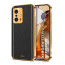 Vaku ® Xiaomi 11T Pro 5G Luxemberg Series Leather Stitched Gold Electroplated Soft TPU Back Cover