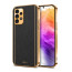 Vaku ® Samsung Galaxy A73 5G Luxemberg Series Leather Stitched Gold Electroplated Soft TPU Back Cover