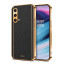 Vaku ® OnePlus Nord CE Luxemberg Series Leather Stitched Gold Electroplated Soft TPU Back Cover