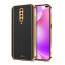 Vaku ® Xiaomi Poco X2 Luxemberg Series Leather Stitched Gold Electroplated Soft TPU Back Cover