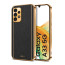 Vaku ® Samsung Galaxy A33 5G Luxemberg Leather Stitched Gold Electroplated Soft TPU Back Cover