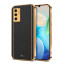 Vaku ® Vivo Y75 4G Luxemberg Series Leather Stitched Gold Electroplated Soft TPU Back Cover