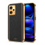 Vaku ® Redmi Note 12 Pro 5G Luxemberg Series Leather Stitched Gold Electroplated Soft TPU Back Cover