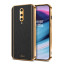 Vaku ® OnePlus 8 Luxemberg Series Leather Stitched Gold Electroplated Soft TPU Back Cover