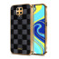 Vaku ® Xiaomi Redmi Note 9 Pro Max Cheron Series Leather Stitched Gold Electroplated Soft TPU Back Cover