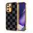 Vaku ® Samsung Galaxy Note 20 Ultra Cheron Series Leather Stitched Gold Electroplated Soft TPU Back Cover