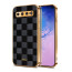 Vaku ® Samsung Galaxy S10 Plus Cheron Series Leather Stitched Gold Electroplated Soft TPU Back Cover