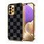 Vaku ® Samsung Galaxy A53 5G Cheron Series Leather Stitched Gold Electroplated Soft TPU Back Cover