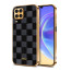 Vaku ® Samsung Galaxy A12 Cheron Series Leather Stitched Gold Electroplated Soft TPU Back Cover
