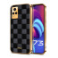 Vaku ® Vivo Y73 Cheron Series Leather Stitched Gold Electroplated Soft TPU Back Cover