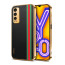 Vaku ® Vivo Y20 Felix Line Leather Pattern Gold Electroplated Soft TPU Back Cover Case