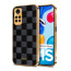 Vaku ® Redmi Note 11S Cheron Series Leather Stitched Gold Electroplated Soft TPU Back Cover