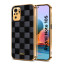 Vaku ® Redmi Note 10S Cheron Series Leather Stitched Gold Electroplated Soft TPU Back Cover