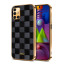Vaku ® Samsung Galaxy A51 Cheron Series Leather Stitched Gold Electroplated Soft TPU Back Cover