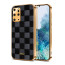 Vaku ® Samsung Galaxy S20 Plus Cheron Series Leather Stitched Gold Electroplated Soft TPU Back Cover